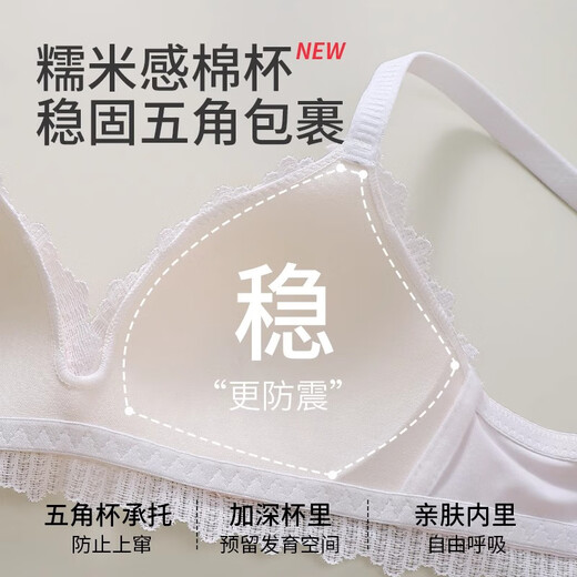 雪茜曼蕾丝少女内衣小胸聚拢初高中学生大童无钢圈定型发育期轻薄文胸罩