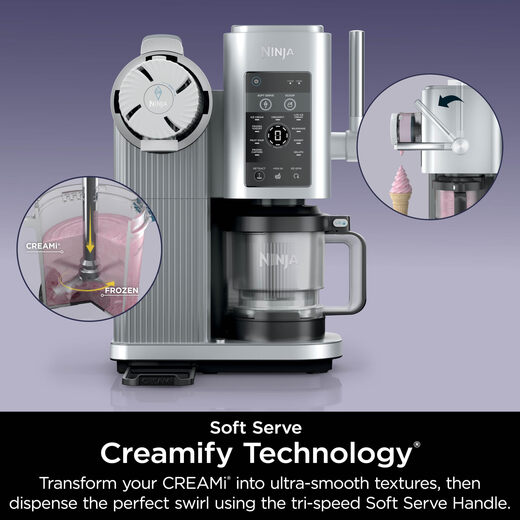 NINJA Swirl CREAMi Ice Cream Maker 13 in 1 Low Calories NC701