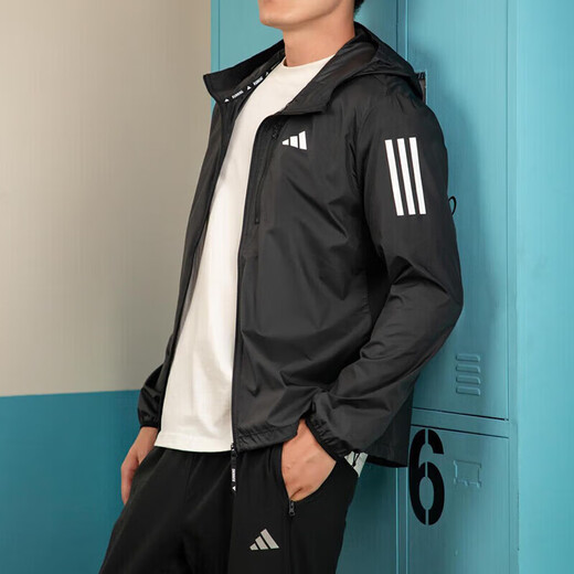 Adidas Herrenjacke Herbst Herumn Neues Outdoor -Lauftraining Sportswear Windproof atmungsaktiv
