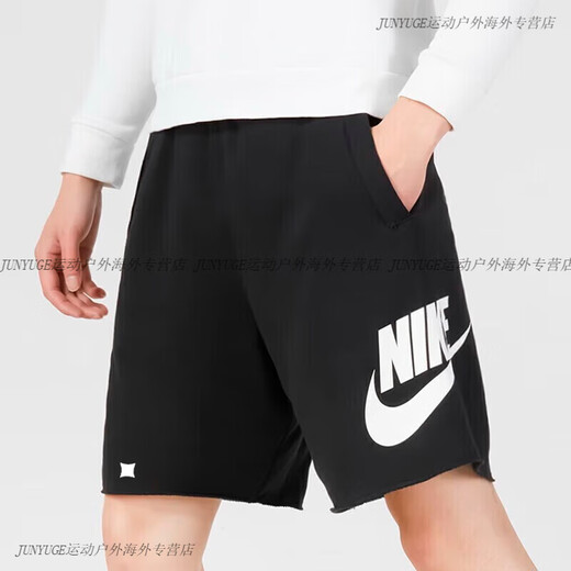 耐克（NIKE）大勾短裤男裤2025夏季新款宽松运动休闲大码训练五分裤DX0503 DV9858-010 S 推荐100-120斤