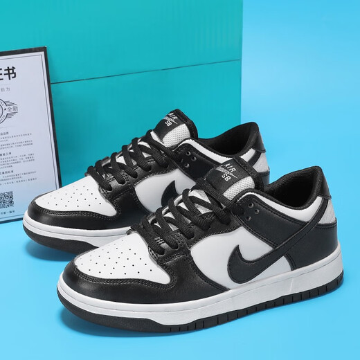 Sajl Herren- und Mädchenschuhe Dunk Bubble Gum Schwarz -Weiß Panda Air Force Nummer eins Low Top Shoes Student Kindersportläufe 6189 Bubble Gummi Reibung wird 31 klingeln