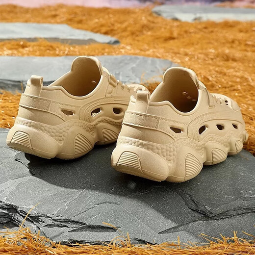 Feiyuega Beach Sandals Herren-Outdoor-Stream Tracing-Schuhe zum Angeln 2025 Sommer neuer Stil Wating Outdoor und Outdoor Wear Loch Schuhe Fleischfarbe 42-43 (geeignet für 41-42)