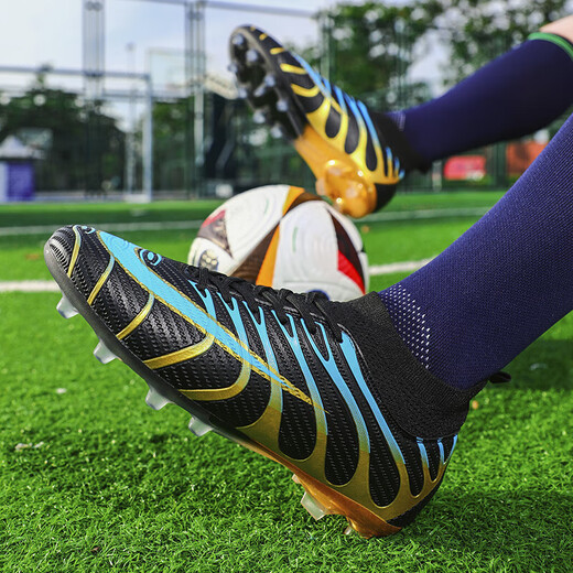 Zapatos de fútbol para niños y niñas Concurso de entrenamiento zapatos negros-zhuo 698 36