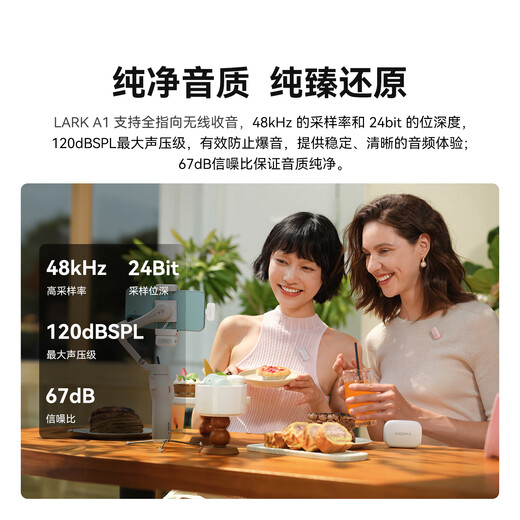 Mammoth LARK A1 Wireless Lavalier Microphone Mobile Live Radio Microphone Intelligent Noise Reduction Mammoth A1 Microphone Microphone Dopamine Mini Interview Shooting Moma Radio