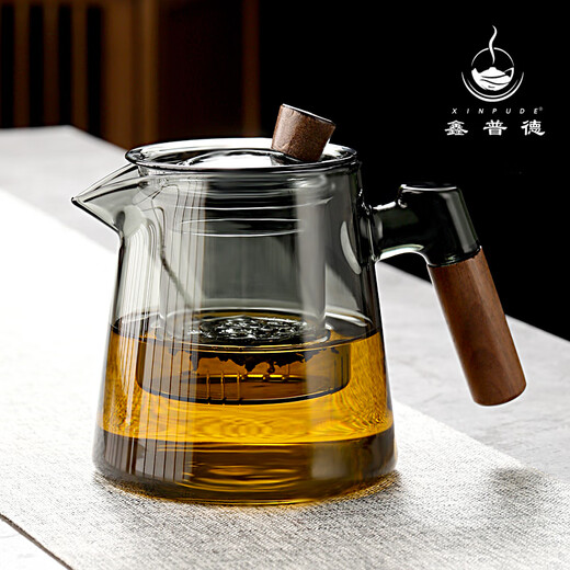 Soot meditation pot male cup high borosilicate high temperature resistant Xiangyun buckle master cup cup tea tray set with cup holder