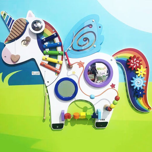 Viga Kindergarten Wandspielzeug Kinder Multifunktional Early Education Cartoon Animal Operation Board Weijia Game Board Wall Game - Unicorn
