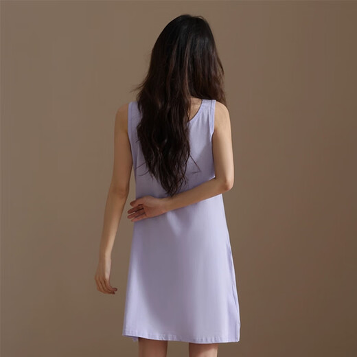 浪莎2025新款带胸垫睡裙女纯欲风可外穿家居服无袖防凸点夏天背心睡衣 黑色背心裙11980 2XL （适合140-160斤）