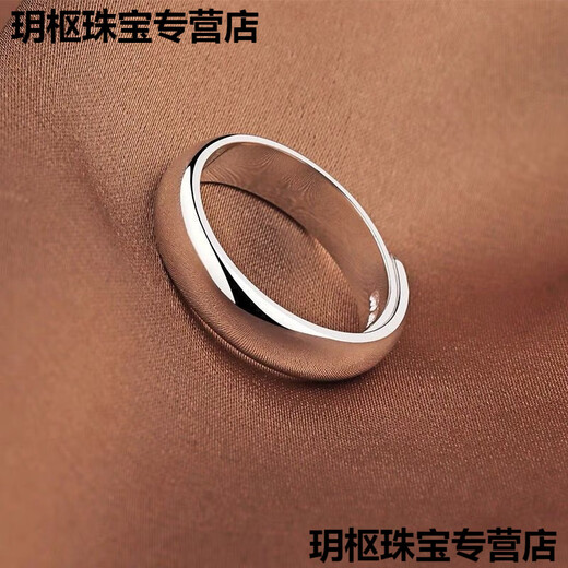 OAZ Old Phoenix 999 sterling silver pure silver ring for men and women, thousand glossy adjustable ring pole, Old Phoenix glossy opening 999 silver ring