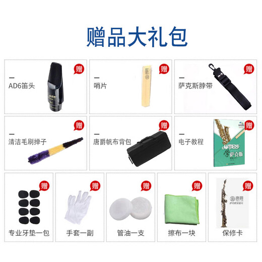 唐爵 TALLJO漆金高音萨克斯风 专业降B调黄铜管体 成人儿童初学考级演奏乐器 681漆金黄铜高音萨克斯