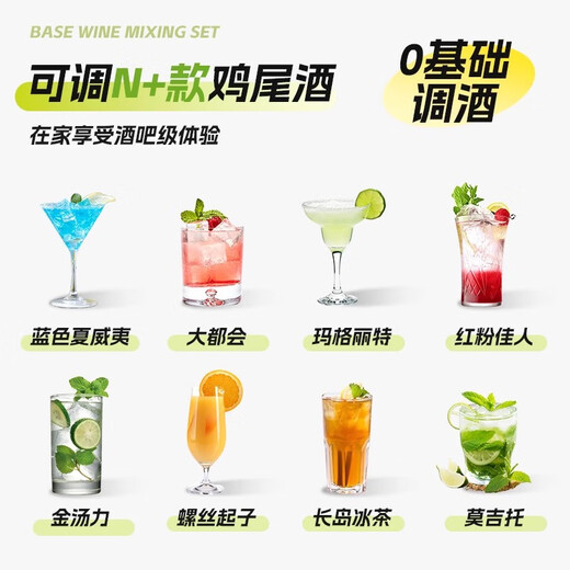 FAST.KING调酒基酒套装洋酒威士忌伏特加蓝橙力娇酒朗姆酒金酒鸡尾酒糖浆 【10款调酒基酒】+调酒工具