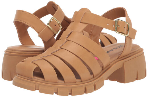 Steve Madden Girls' Shoes Unisex Kids Echo High Heel Sandals, Tan Tan 1 Little Kid