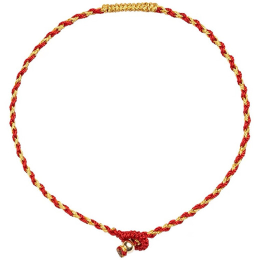 Xiaojinxi hand-woven gold red rope diamond knot hand rope super color-preserving and exquisite gift for the birth year 17c-18m hand circumference