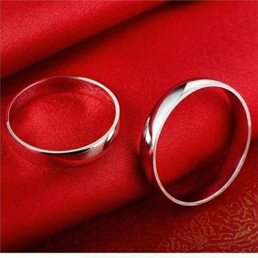 Laofengxiang pt950 platinum ring for men and women, smooth plain ring, platinum pair ring, frosted couple ring, gift for girlfriend, platinum simple love - men's ring (face to face), be sure to note the number (8-25) or leave it when you are closed.