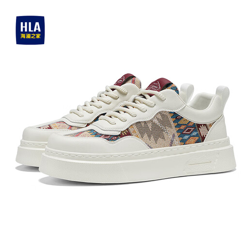Hailan Home Hla Herrenschuhe, Höhenverbesserte weiße Schuhe, dicke Schuhe für Männer, vielseitige Freizeitschuhe, Herren e208 White 42