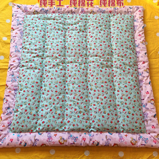 Newborn snake baby holding quilt in infants and toddlers quilt children's cotton cover pure cotton can be removed from the gallbladder in autumn and winter thick, fill 1 Jin [Jin equals 0.5 kg] Season Xinjiang long velvet cotton 1 meter X 1 meter (pure handmade does not remove gallbladder, bag/cover quilt