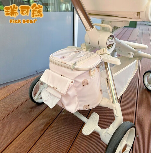 Sac de poussette, sac de poussette pour bébé, accessoires universels, adapté au sac de marche pour bébé, sac de rangement, poussette parapluie, rangement de voiture pour enfants, tissu Oxford 600D ordinaire noir