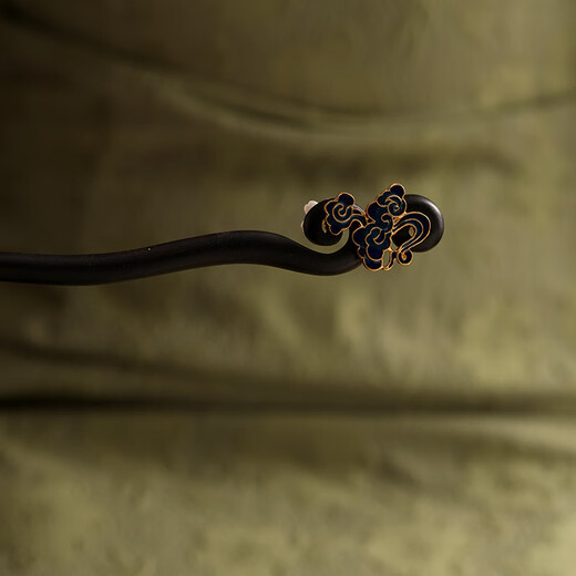 Su Shiliu ebony hairpin Xiangyun ancient style wooden hairpin Chinese style Hanfu hairpin birthday gift for wife and mother Xiangyun ebony hairpin