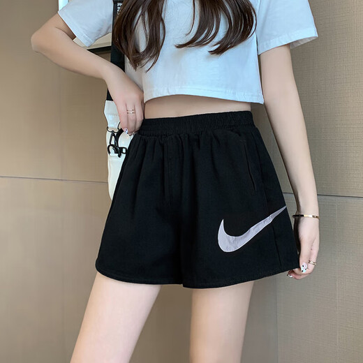 Nike (NIKE) women's sports suit 25 summer new comfortable and breathable classic short-sleeved T-shirt loose five-quarter pants shorts two-piece set casual T-shirt + loose five-quarter pants S