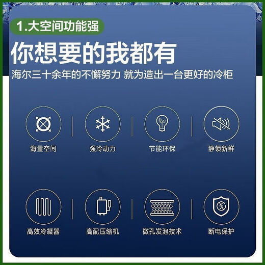 海尔（Haier）冰柜519/629/719/829HEZ商用大容量节能冷藏冷冻家用速冻冷柜 BC/BD-629HEZ 电子控温
