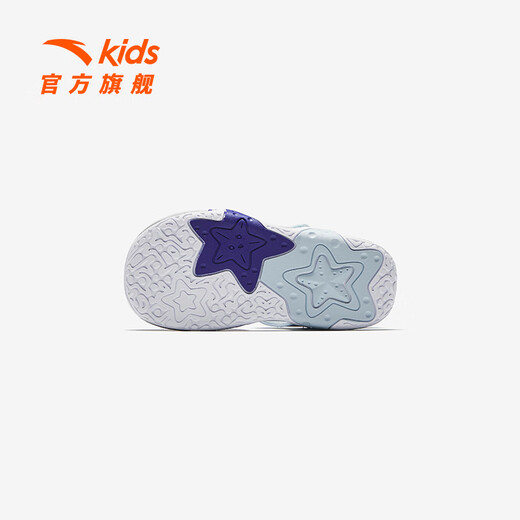 ANTA children's sandals for boys and girls, beach shoes for boys and girls, summer toe-caps, breathable, lightweight, soft-soled baby starfish toddler shoes, male, fantasy blue/tang purple-1 25, shoe inner length 15.5cm