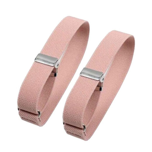 Zi Jiafu Sleeve Cuffs Men's Shirt Sleeve Cuffs Arm Rings Suit Sleeve Fixers Non-Slip Clips Women's Cuff Tightening Width 2cm Beige Stripes Pair