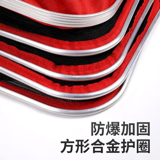 OIMG fish protection net bag thickened rubberized anti-hanging quick-drying stainless steel portable fish protection net square mouth black pit fish fishing net bag 23cm 2m with bag