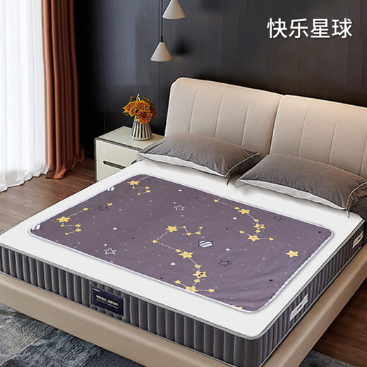 巴比象（bbet）宝宝床上隔尿垫隔尿隔便垫防水可洗婴儿尿布儿童隔湿垫小孩隔夜垫 黄色萝卜「100X150CM」四季款双 0x0cm