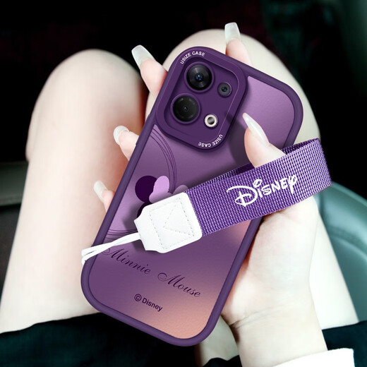 [Disney Autorisierung] OPPO -Serie Mobiltelefon Hülle Reno10 Armband 9Pro+ Objektiv Vollbeschwerdeschutz Fall 8 Nische Mode Lambskin 7 Cartoon Soft Shell Red Little Fat Girl Armband [x1502 Disney] Oporeno8pro