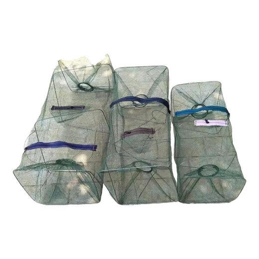 Shrimp pot folding fishing net fishing tools lobster fish net thickened fish pot loach eel fishing shrimp crab river shrimp square shrimp pot 3 pack (45cm*21cm*21cm)