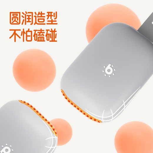 比威亚婴儿小风扇长续航宝宝背带腰凳配件户外降温遛娃神器usb充电 浅灰色