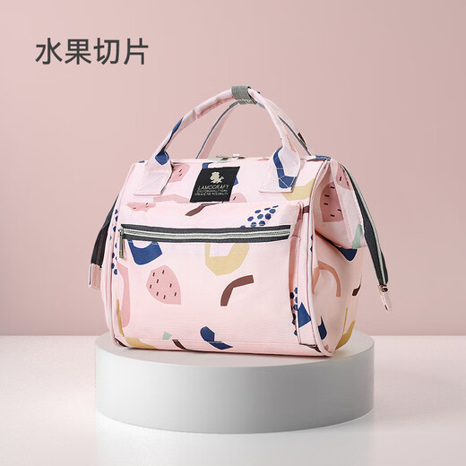 Bolsa de mamá Yixuan Mommy Multifuncional Bolsa Maternal y Baby Baby Bolsa de transporte pequeña y liviana con Madre con Baby Simple Gray