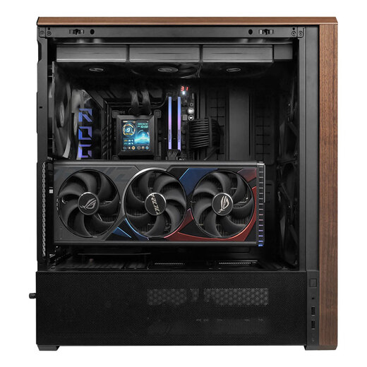 LIANLI Châssis Lian Li Ghost Axe 217 préinstallé avec 5 ventilateurs/prend en charge la carte mère EATX/prend en charge la prise arrière/double commutateurs/prend en charge le refroidissement par eau à 360° Filtre magnétique amovible Châssis mi-tour Ghost Axe 217 noir