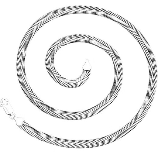 MZMZ platinum necklace men's pt950 platinum snake bone chain trendy versatile personalized chain Double Eleven birthday gift for girlfriend when/next day delivery - light luxury width 4mm/chain length 55cm (gift box)