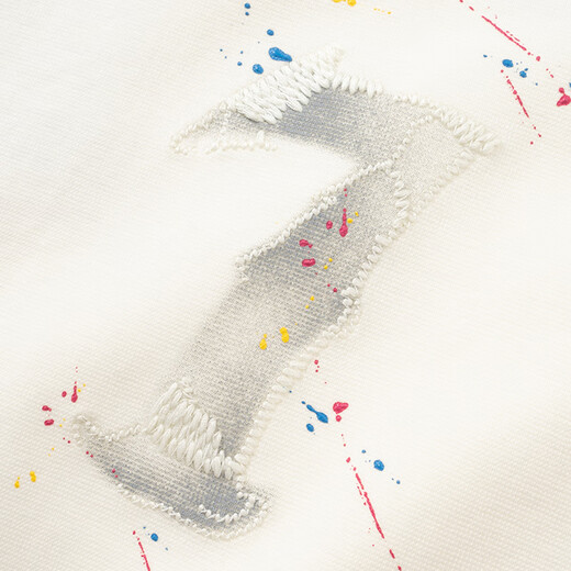 Cotton-made high-end short-sleeved T-shirt men's personalized ink-embroidered trendy brand 2025 summer loose T-shirt men's top 6630 white XL [140-155Jin[Jin equals 0.5 kg]]