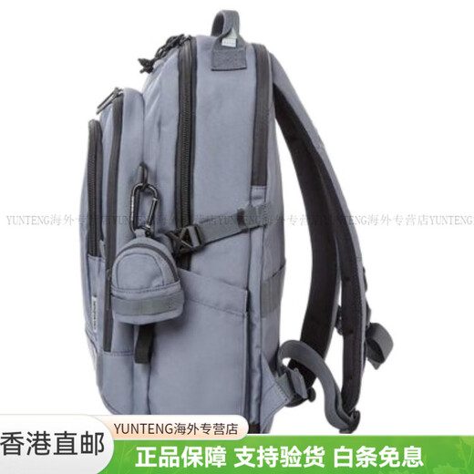 Samsonite Clynee 20L Briefschild Etikett Stoff Rucksack Großer Männerstil Dunkelgrau Fashion Pendler Basic -Paket (Tasche)