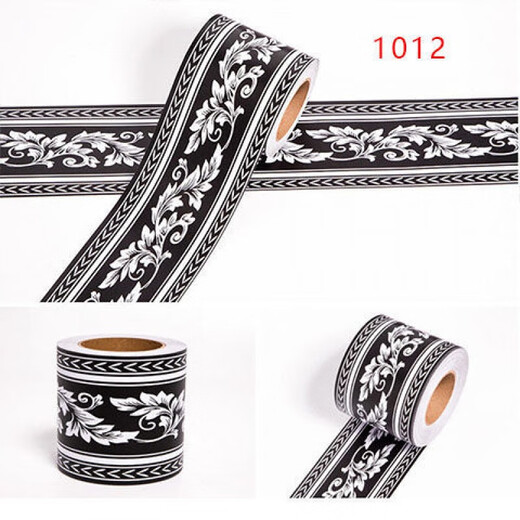Yonghuan selbst kleber Taille Badezimmer Taille Blume wasserdichtes Wohnzimmer Bodenfliesen Kleiderschrank Dekoration Aufkleber Rührleitung Dekoration Aufkleber 13601-Meteoric Tinte Grau 5cm*5m