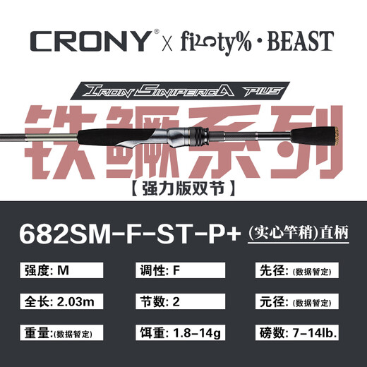 CRONY Coney Thomas creates 25 new iron lure rods lightweight, high hardness, high performance long-distance, mandarin fish rod insect rod 2.03m P+ 682SM-ST-P+ two sections of straight handle