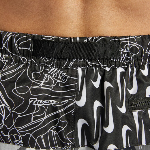 
Nike (NIKE) official men's beach shorts summer swimming casual vacation sports pants splicing comfortable FZ7373 034 black/white/light smoke ash/black M