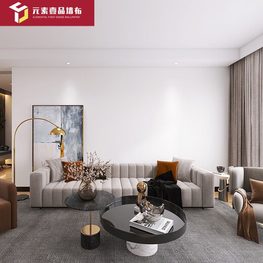 甜苗苗屋墙布无缝2024新款壁布现代简约素色轻奢客厅卧室家用定制 (收藏 仅墙布16.8元/平全包价29.8元/平 1