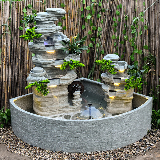 
Feng outdoor courtyard large rockery circulation water fountain floor-standing ornaments garden yard water system landscape fish pond landscaping 5009 model 160*116*128cm