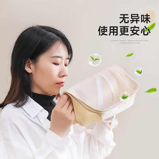 AILUKI日本旅行收纳袋行李箱衣服整理包旅游衣物内衣裤鞋子分装袋子出差  【米色】3件套【适合18-22寸行李箱】