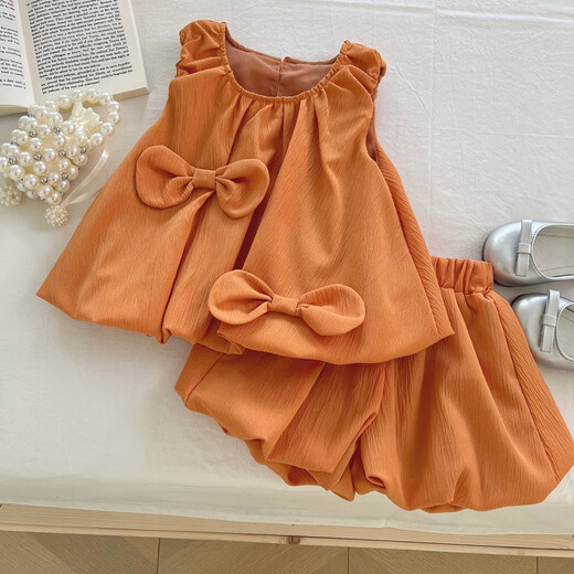Sofea sommer New Korean Style Girl Bow ärmellose Kleid Schwesterstil 17152 17153 Kleid M 90c