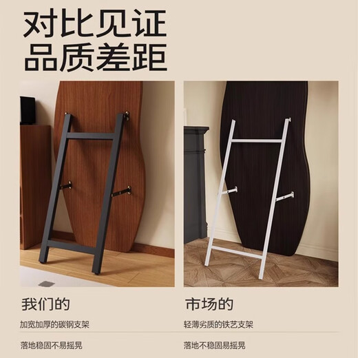 Xingao Shengtang French retro full-body mirror floor-standing mirror home designer special-shaped dressing mirror high-end cloud stand style-160*55 warm white