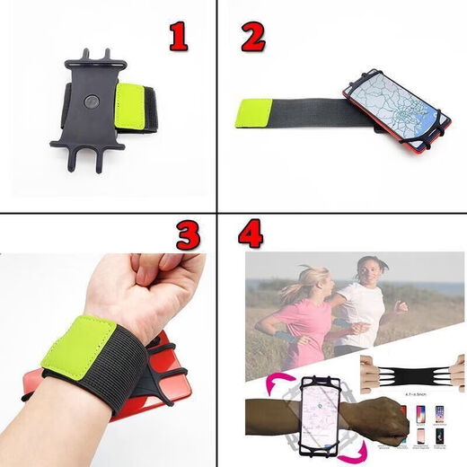 OEMG is suitable for driving, sports and outdoor with arm elastic arm sleeve, unisex running and cycling wrist phone holder, wrist style, elegant black (worn on the wrist)