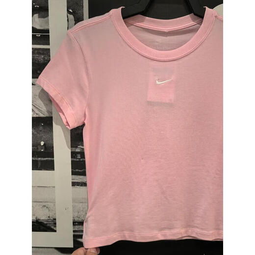 耐克（Nike）短袖T恤衫女装夏季新款时尚潮流运动服宽松透气休闲圆领上衣 FV5509-690粉色 M