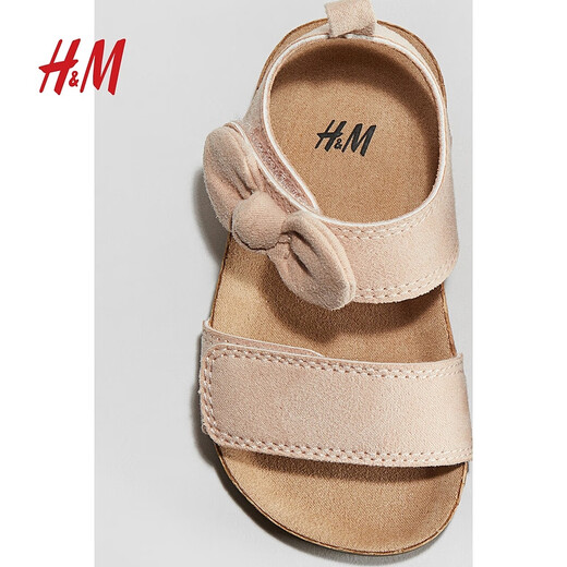 H&M children's baby girl sandals 2025 summer new model 1270781 light gray pink 20 125mm