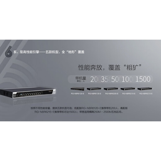 Ruijie Router Gateway Enterprise-Grade Hochleistungs-AC-Controller mit 500 Einheiten NBR6120 6205 6210 Rui Ruijie 6120-e mit 200 Einheiten Maschinen