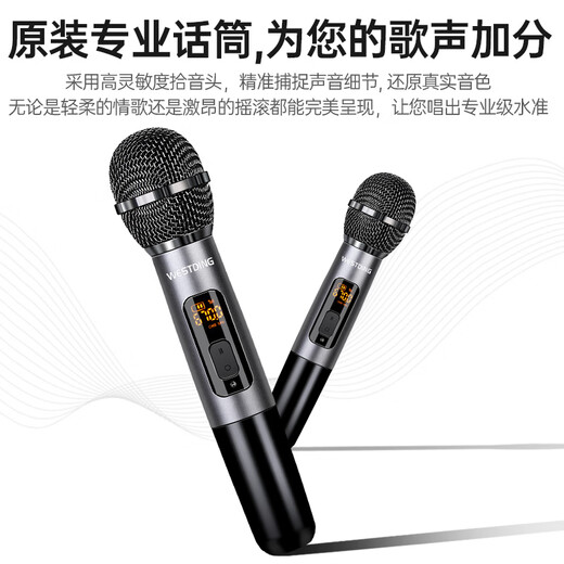 Westin Home KTV Audio Set Audio Amplifier Video K-Song All-in-One Song Order Machine Home Singing Active Speaker Outdoor Camping 320-320G [Kyokura]