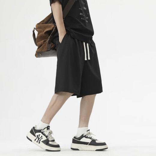 
Foss Phil casual shorts men's summer thin loose breathable quick-drying five-point ice silk out sports straight pants SW-K688 black XL [recommended 140-160Jin [Jin equals 0.5 kg]]
