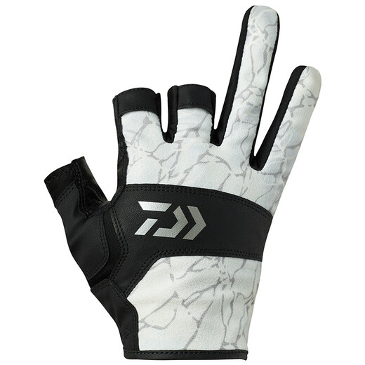 DAIWA Spring/Summer 25 DG-8025/8125 3/5 Finger Lure Fishing Gloves Stretch Outdoor Yudong Gloves DG-8125 5 Fingers Tide Blue L